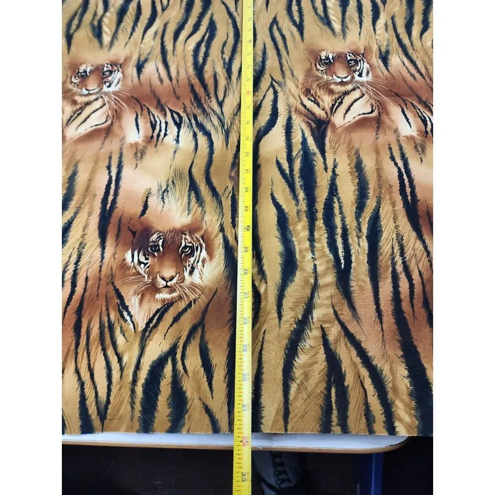 Vintage 1999 High‎ Fashion Fabrics Tiger Print 29x64